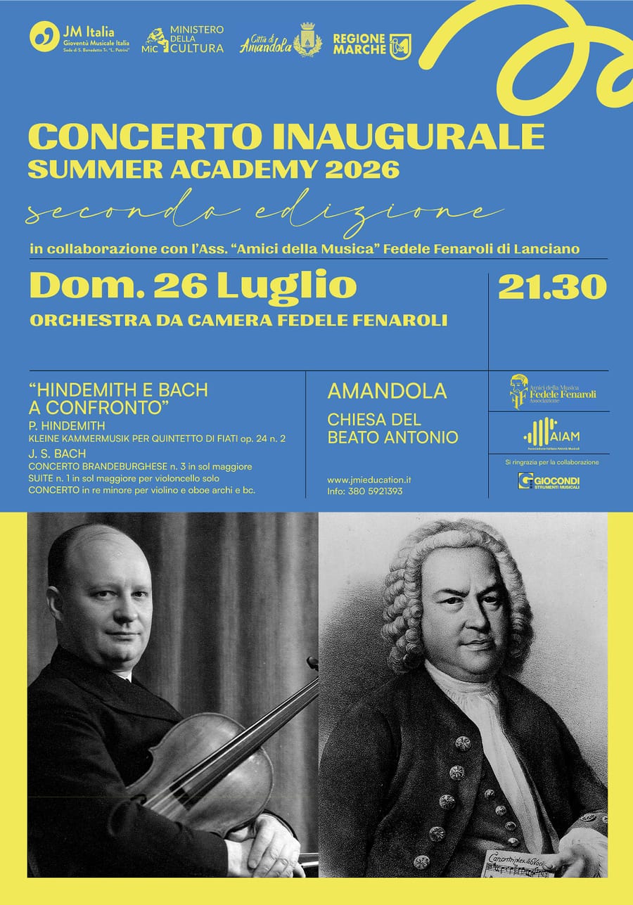 Concerto Inaugurale — Hindemith e Bach a confronto